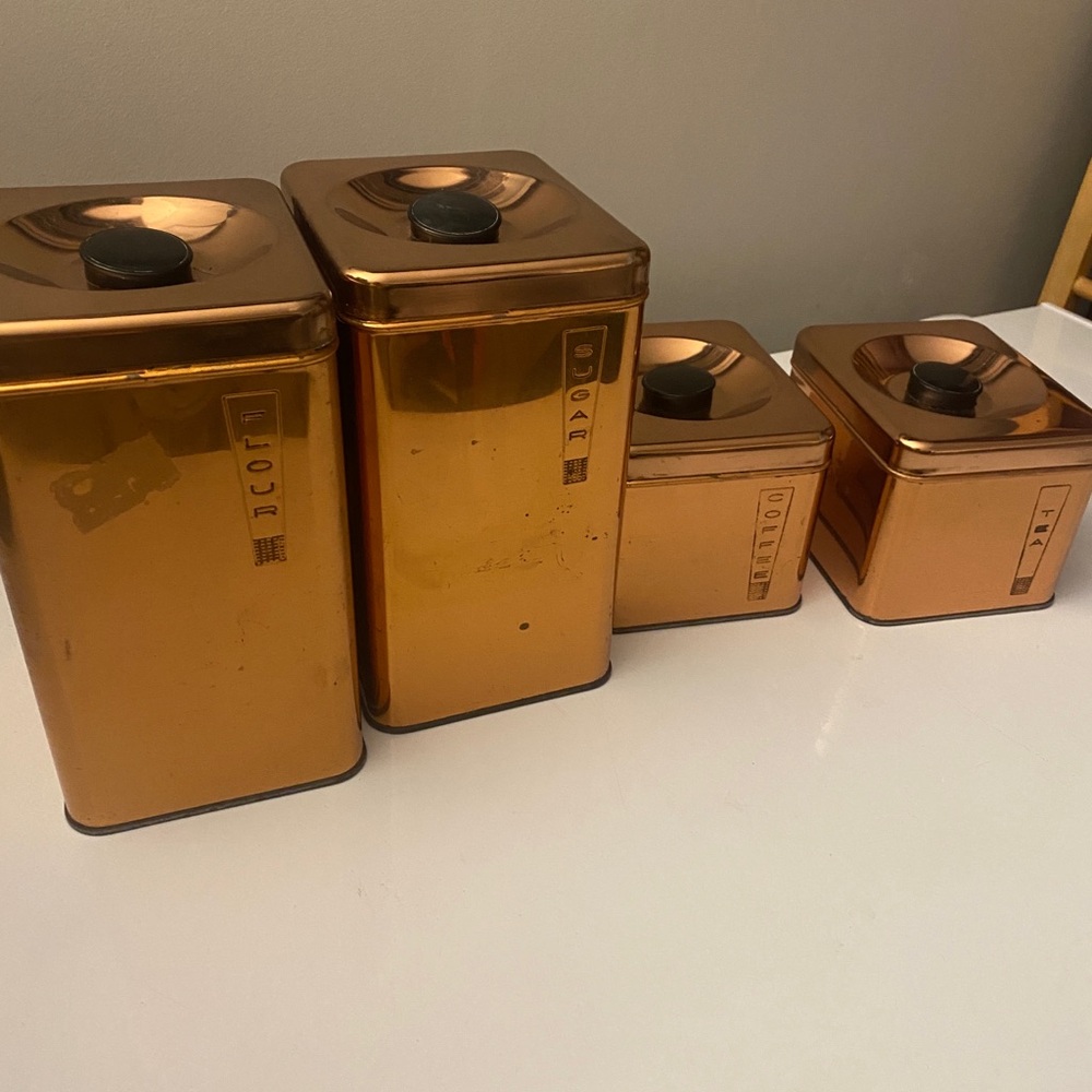 Copper Kitchen Canister Set